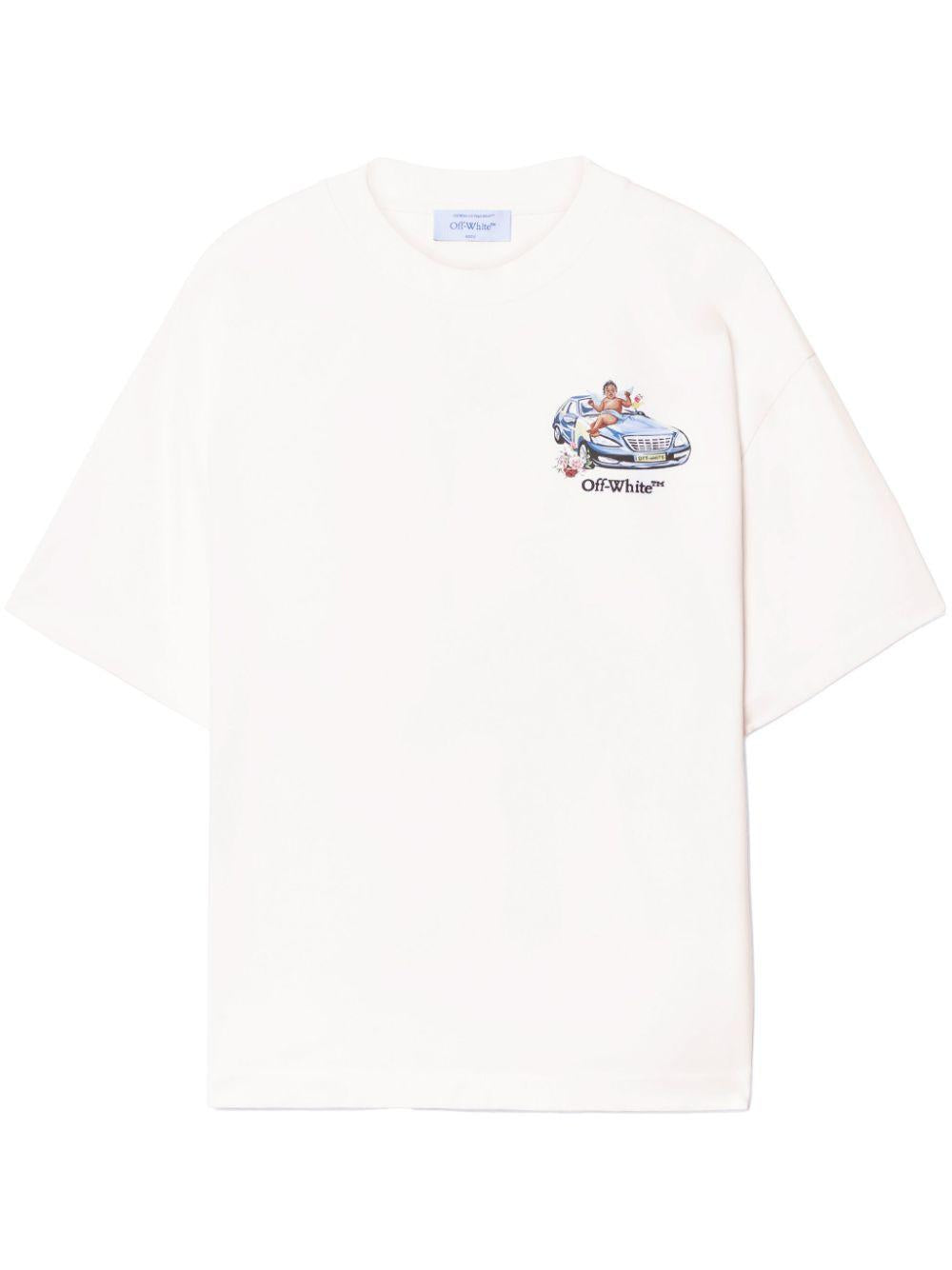 Fresco Arrow T-shirt<BR/><BR/><BR/> OMAA120S25JER003 0110 OFF-WHITE