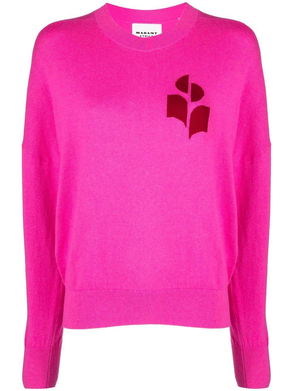 Pink logo-print wide-sleeved jumper PU0053FA A1X05E40NP MARANT ÉTOILE