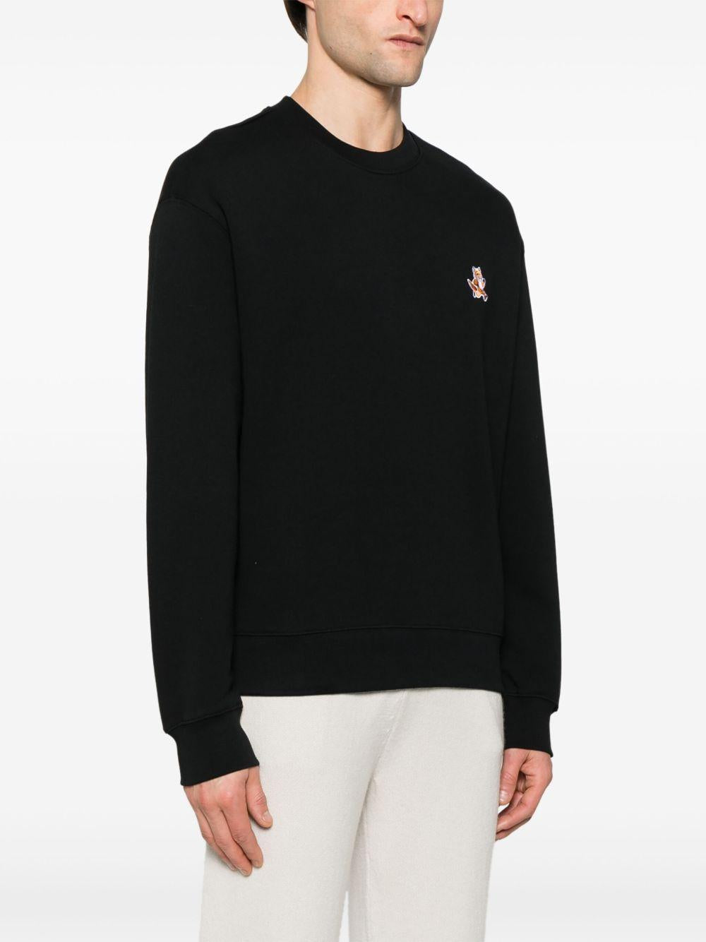 Speedy Fox-appliqué sweatshirt<BR/><BR/> MM00313KM0321 P199 MAISON KITSUNÉ