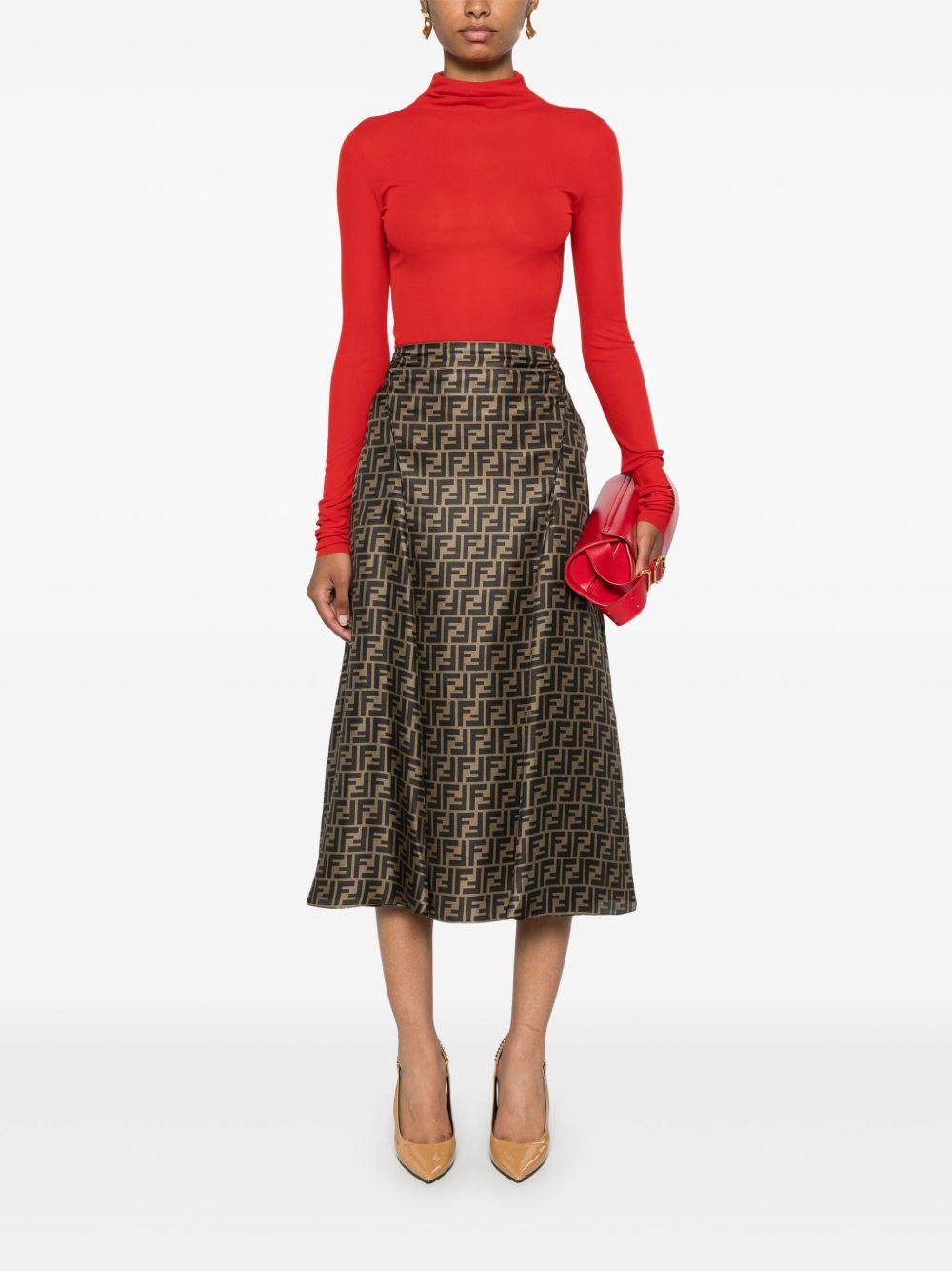 FF twill skirt FQ7601 A8G3F1440 FENDI