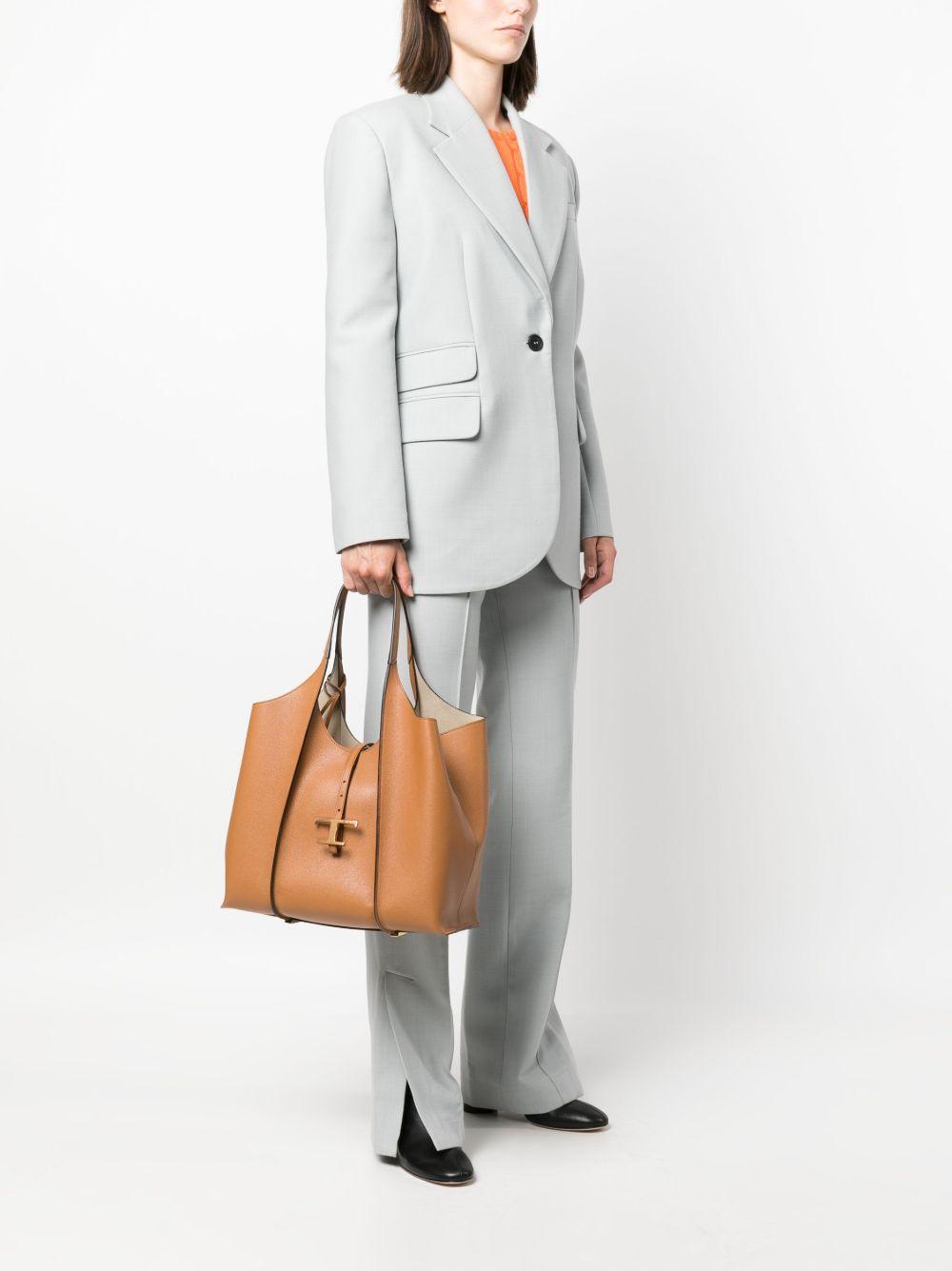 T Timeless Medium Leather Shopping Bag XBWTSBA0300 Q8ES410 TOD'S