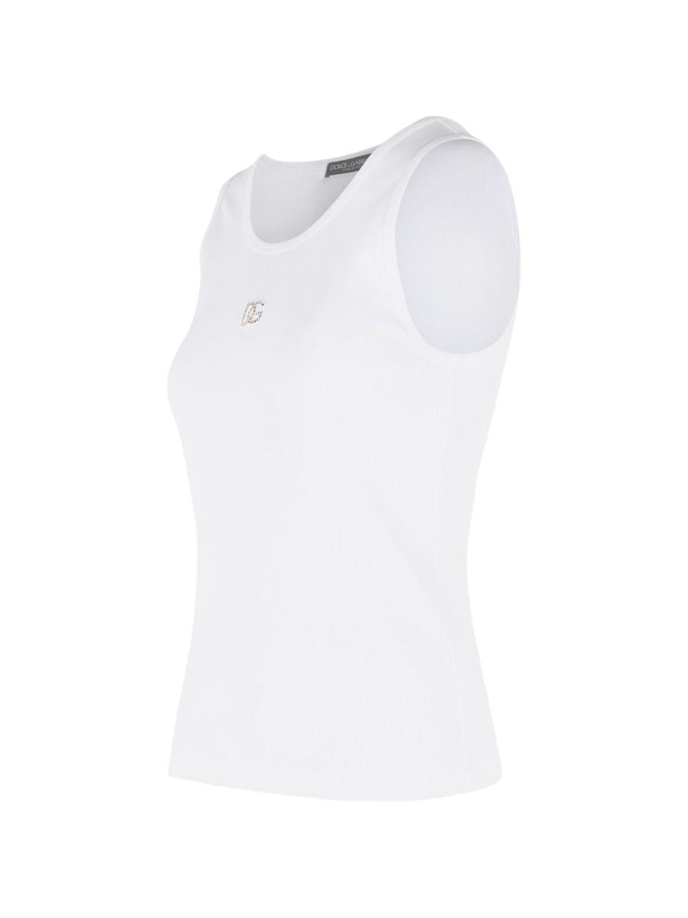 ribbed logo tank top F8V40Z GDDL8W0800 DOLCE & GABBANA