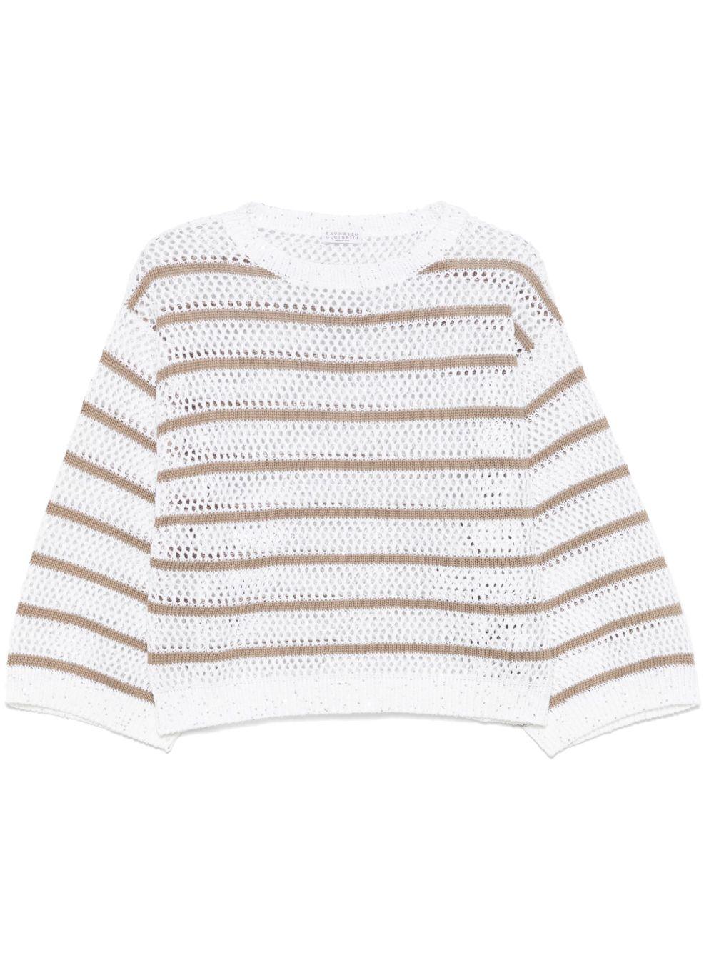 Striped sweater<BR/><BR/><BR/> MCO558900 COW29 BRUNELLO CUCINELLI