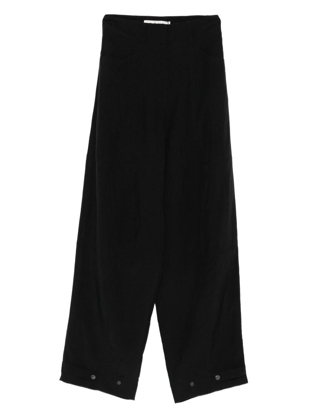 High-waist turn-up trousers 416 30190 RÓHE