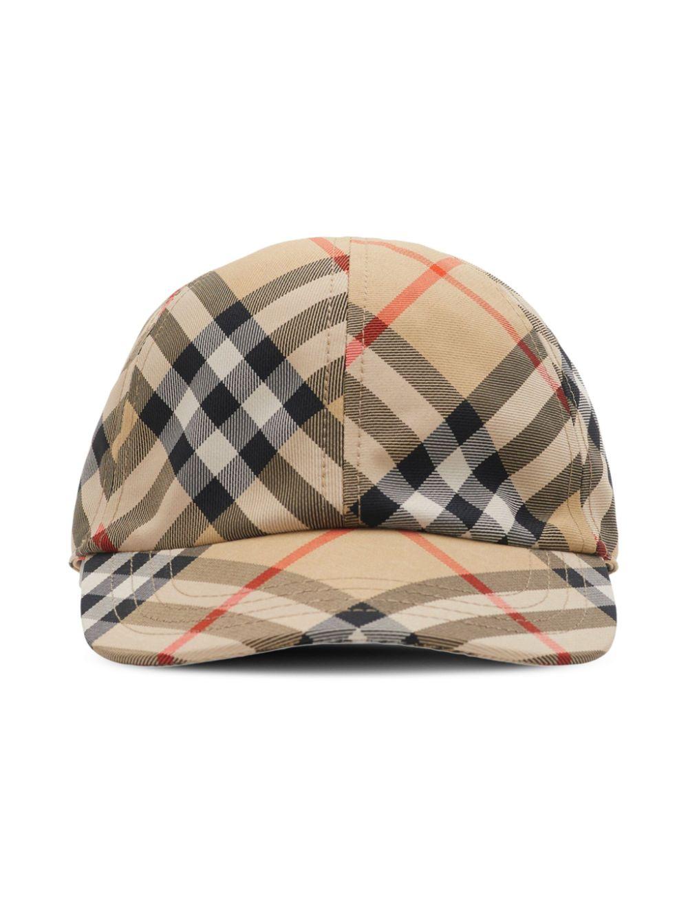 Check baseball cap<BR/><BR/><BR/><BR/> 8101181 B9368 BURBERRY KIDS