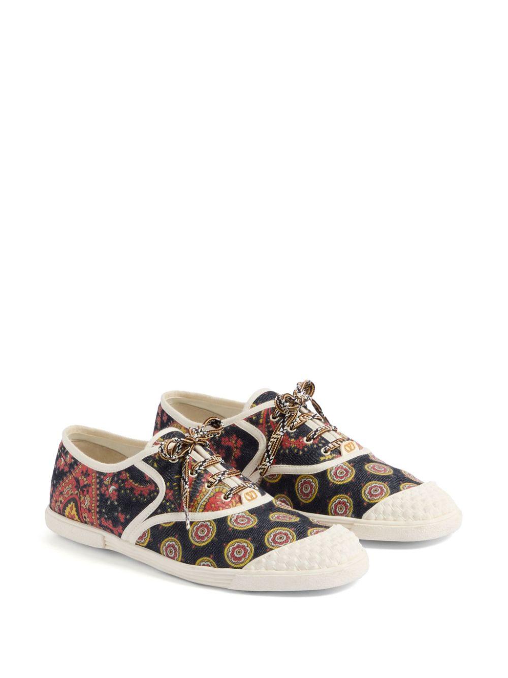 BAY BY BAY TRAINERS IN VOYAGE IMAGINAIRE DENIM FABRIC 6Y2S0J86RIQ RHJ VALENTINO GARAVANI