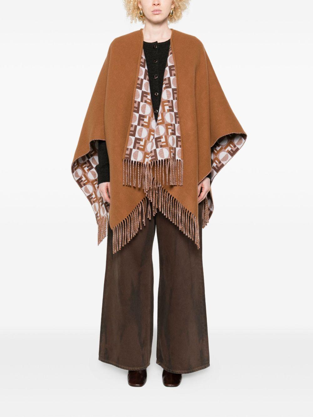 Reversible wool and cashmere poncho FXX808 AYKTF0X2L FENDI