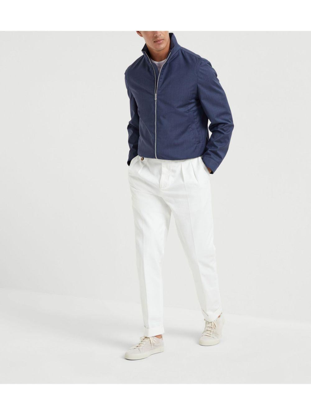 Bonded bomber jacket<BR/><BR/><BR/> MM4506424 CYV34 BRUNELLO CUCINELLI