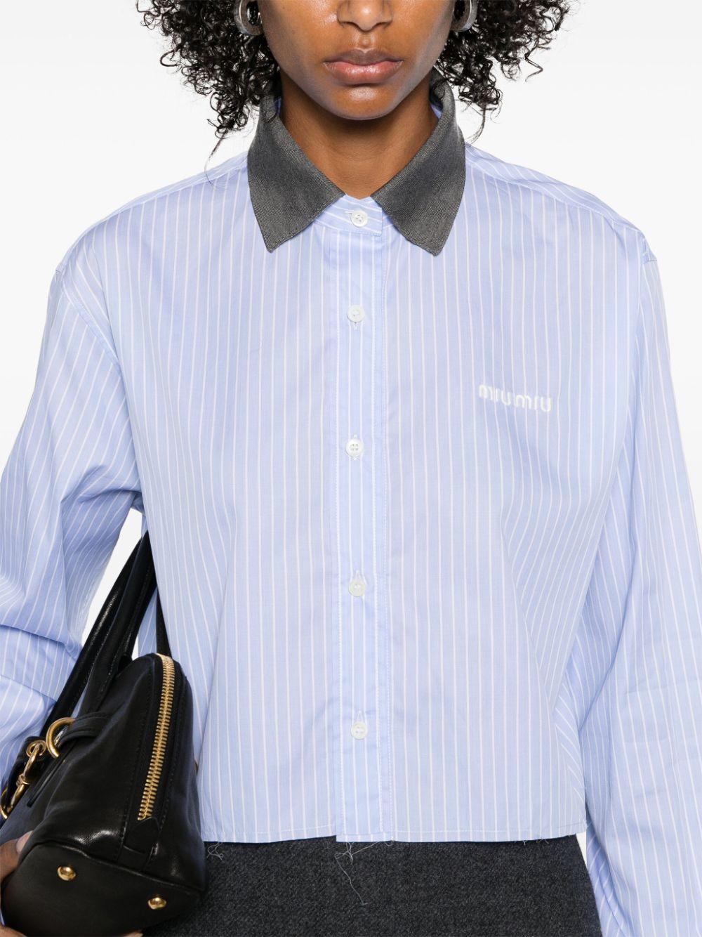 Striped shirt<BR/><BR/><BR/> MK1694 137QF0X24 MIU MIU