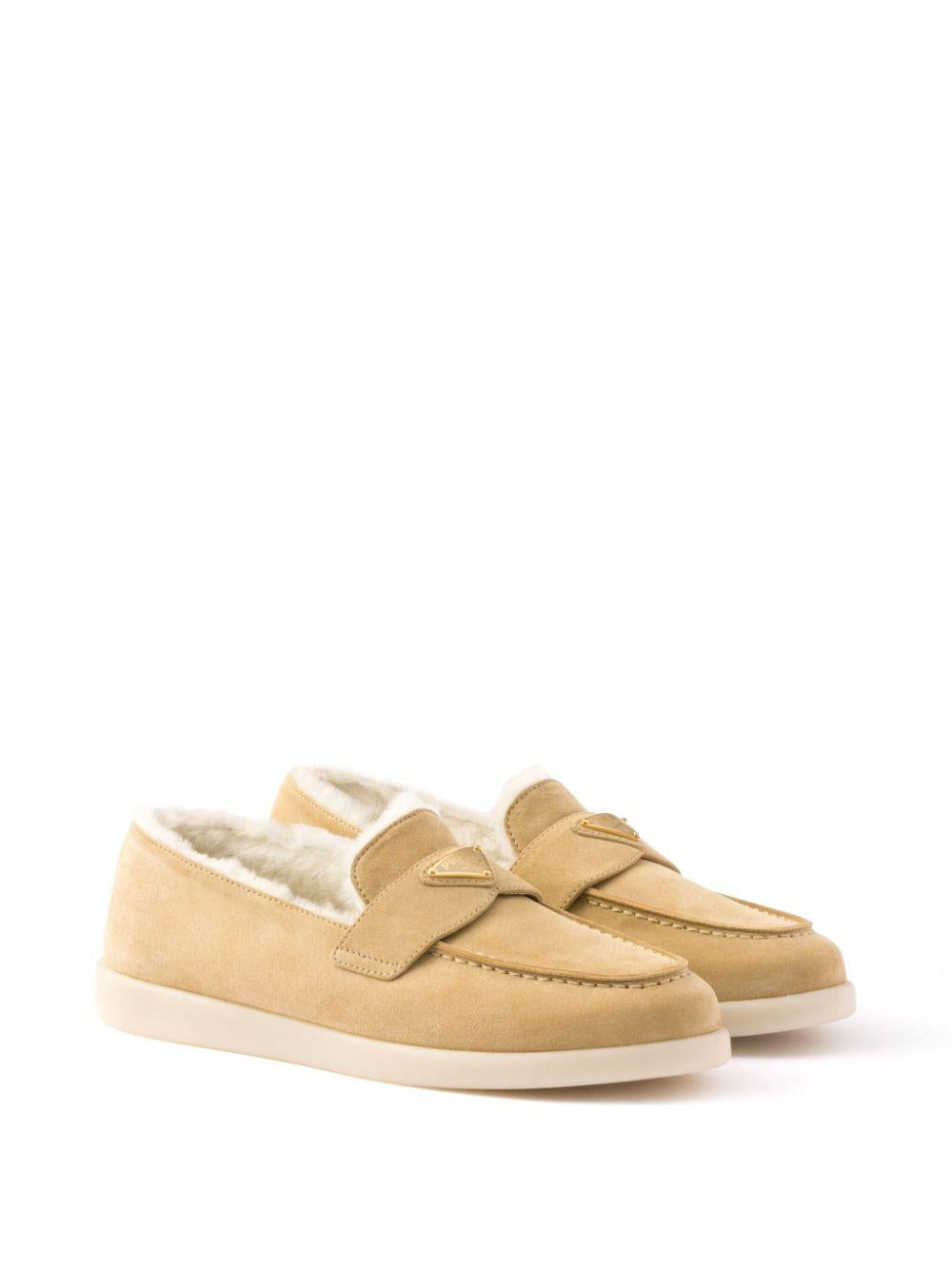 Suede and shearling loafers<BR/><BR/><BR/> 1D222N 3LPMF0379 PRADA