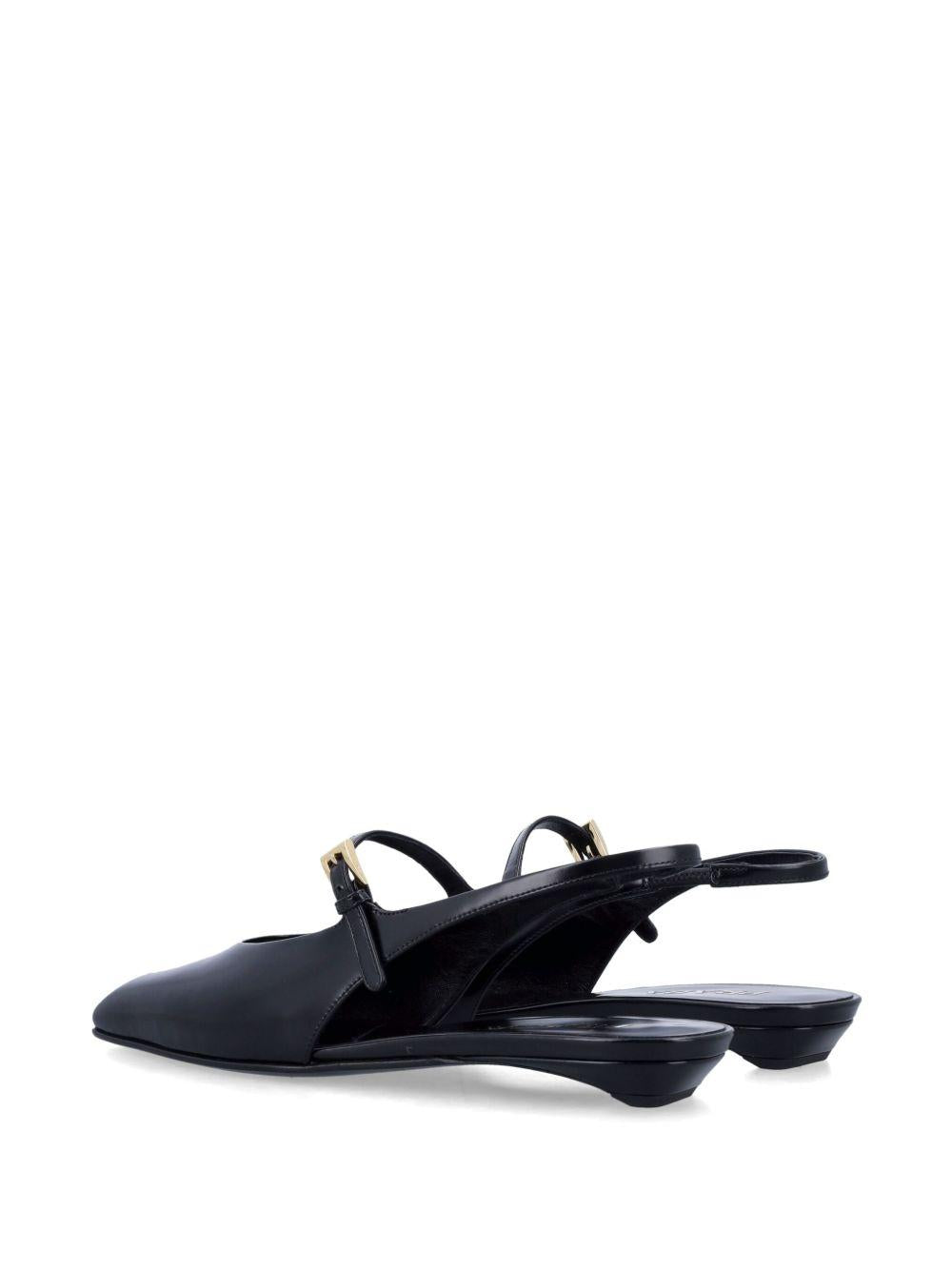 Leather slingback ballet flats<BR/><BR/><BR/> 1F828N 055F0002 PRADA