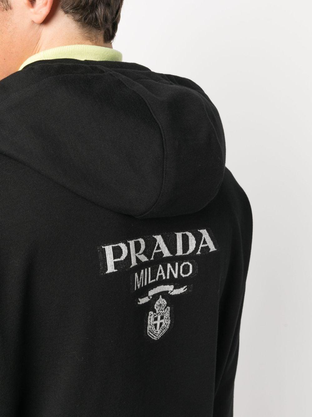 Re-Nylon logo-print hoodie UJL02B 1Y13F0002 PRADA