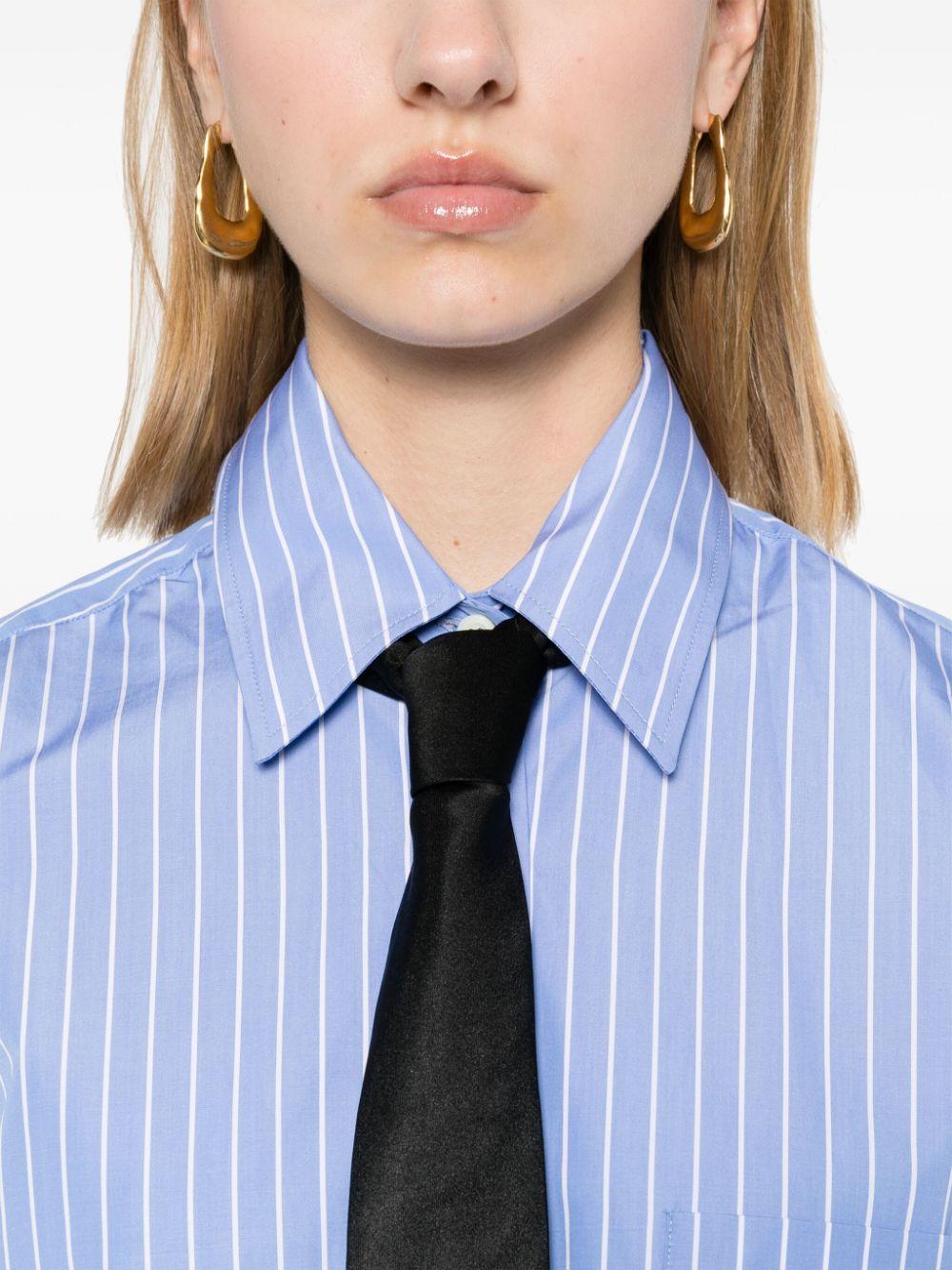 Striped poplin shirt<BR/><BR/><BR/> P436H 15DTF0013 PRADA