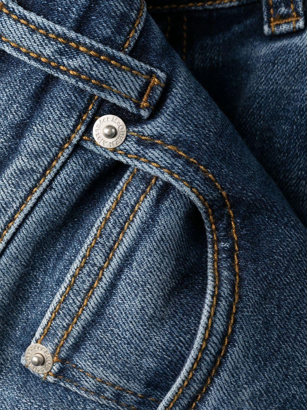 Logo-patch denim jeans<BR/> 708762 QMABQ4118 ALEXANDER MCQUEEN