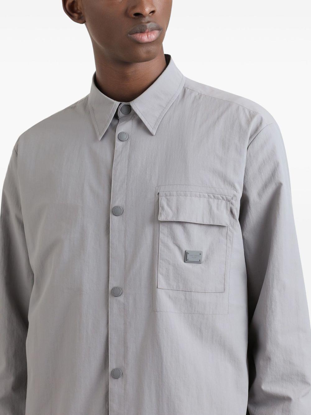 Logo-plaque shirt jacket<BR/><BR/><BR/> G9BMGT FUS26N0040 DOLCE & GABBANA