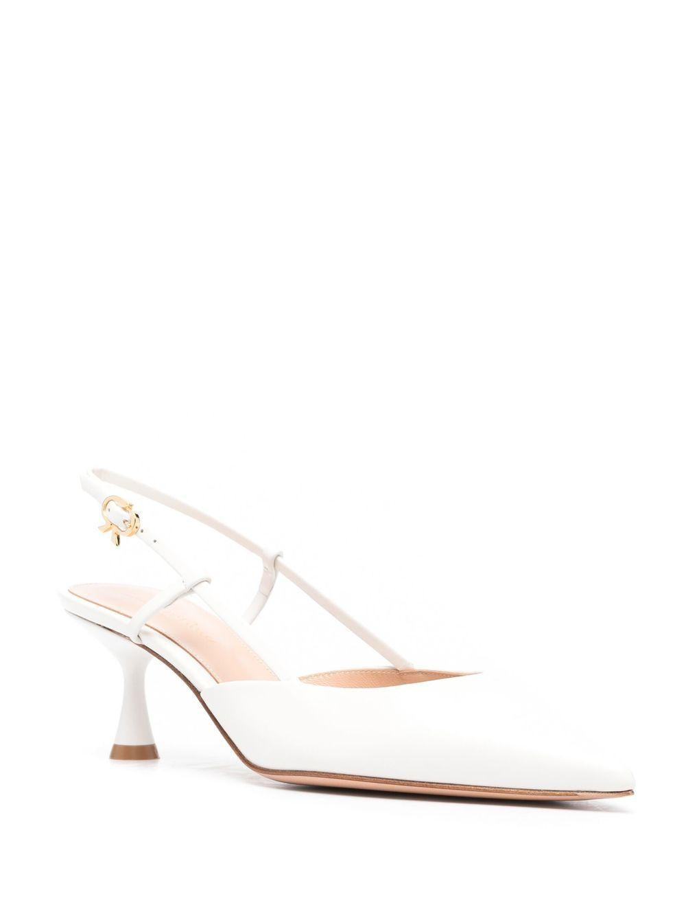 Point toe slingback leather pumps<BR/><BR/><BR/> G95332 55LACVITBIAN GIANVITO ROSSI