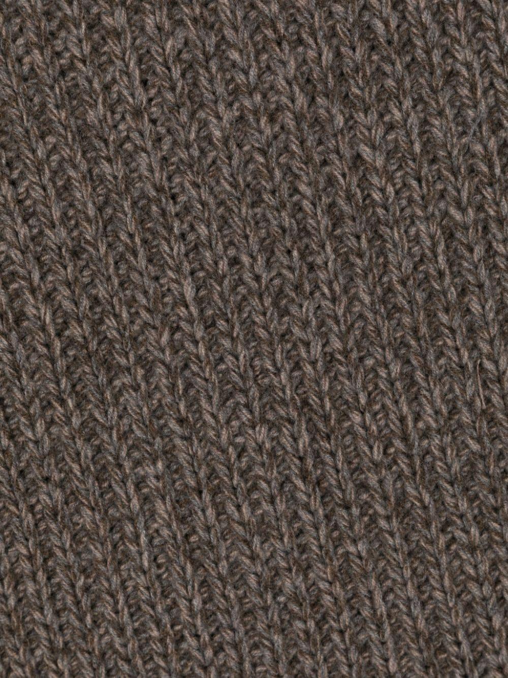 Logo-embroidered knitted scarf GUP01629 P00128855566 GOLDEN GOOSE