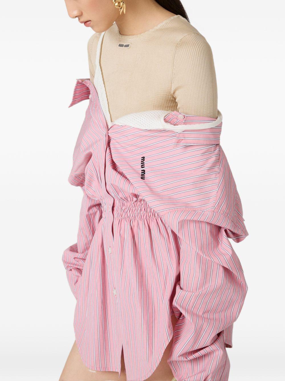 Striped poplin dress MF6125180U S-OOOF0028 MIU MIU