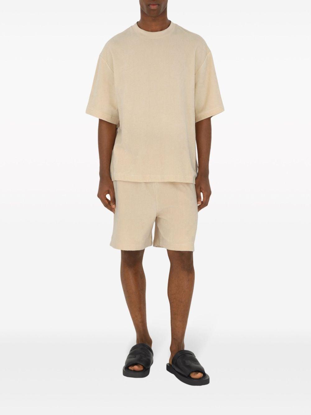 Logo-jacquard towelling-finish T-Shirt<BR/><BR/><BR/> 8081233 B8620 BURBERRY