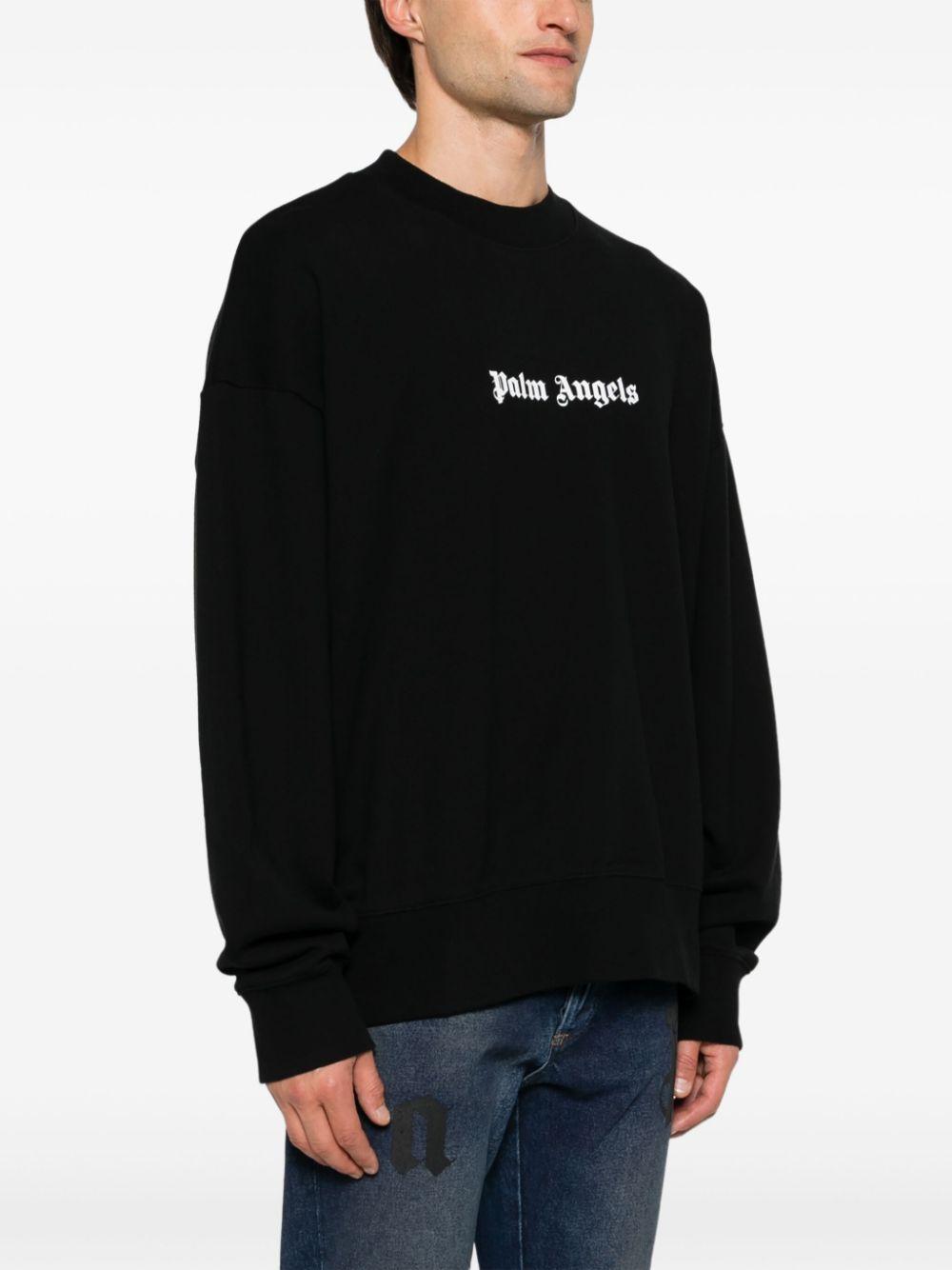 Logo-print sweatshirt<BR/><BR/><BR/> PMBA080C99FLE001 1001 PALM ANGELS