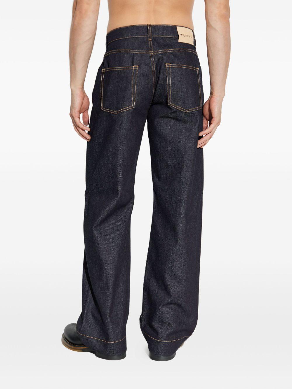 Wide Leg Denim Jeans 839142 QYAAB4244 ALEXANDER MCQUEEN