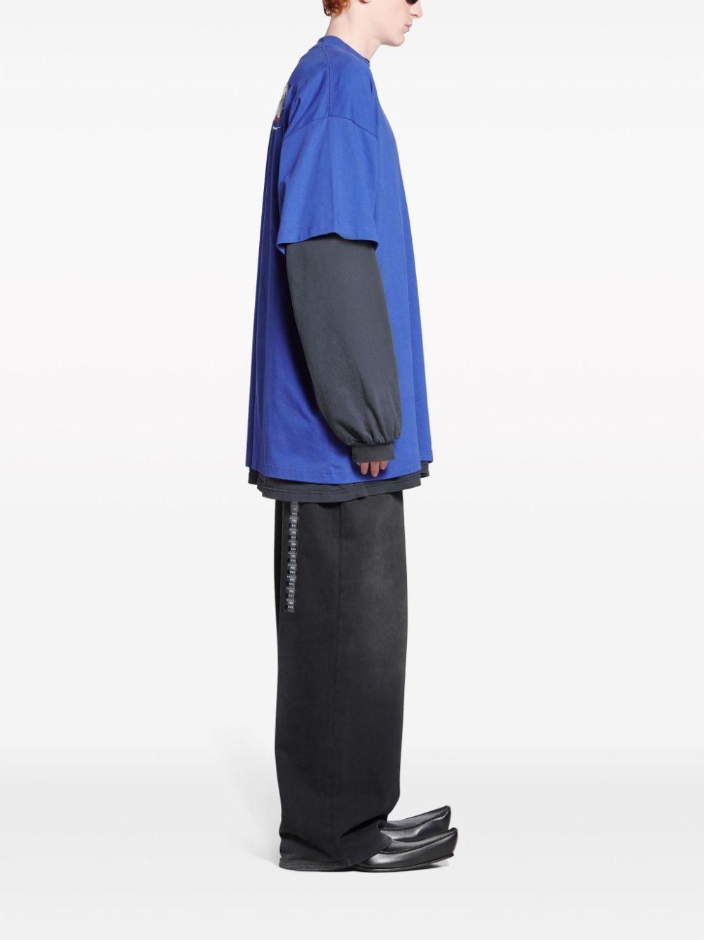 Gaffer Political Campaign-print T-shirt<BR/><BR/> 712398 TNVG14019 BALENCIAGA
