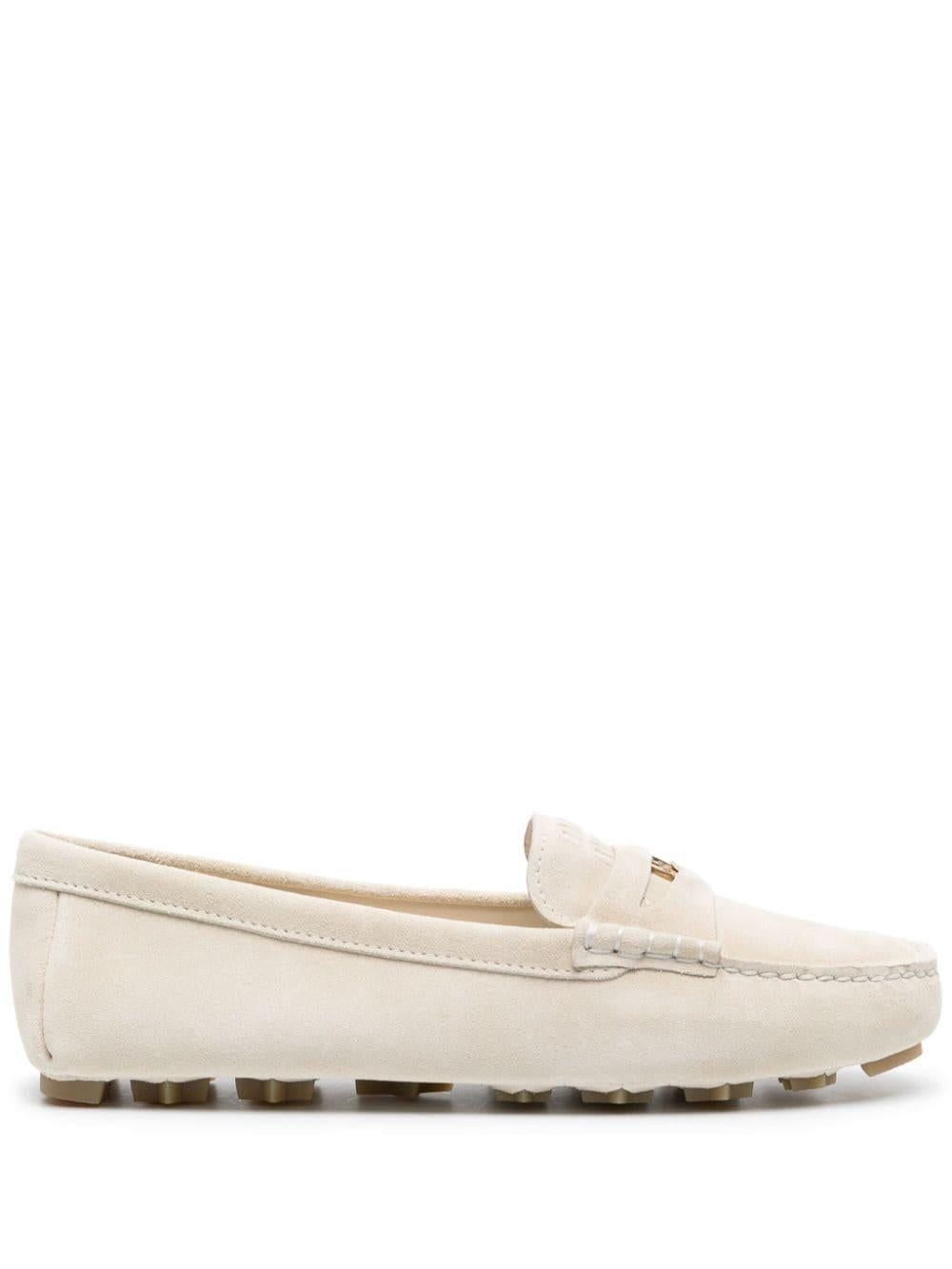 Beige gold detailing loafers 5DD022 054F0354 MIU MIU