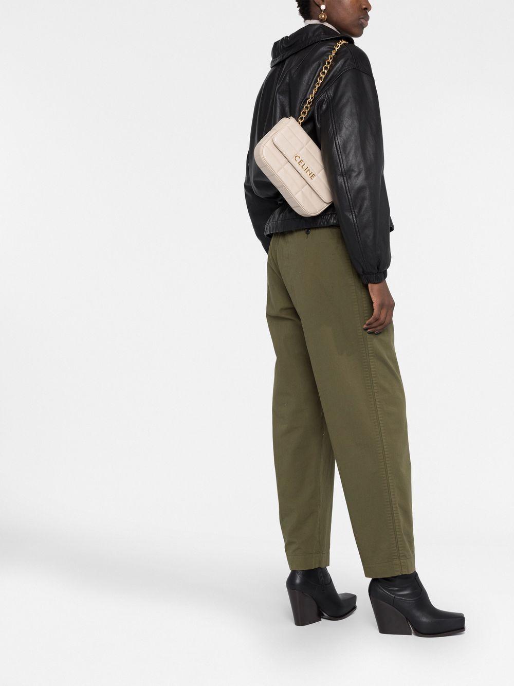 Quilted logo-plaque shoulder bag 111273EPZ 02TR CÉLINE