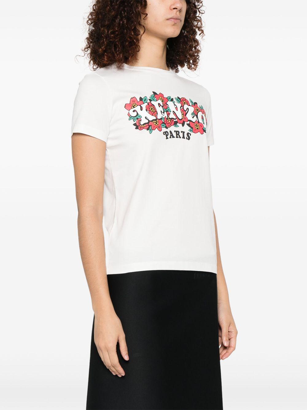Boke Flower motif T-shirt FF52TS1494SO 02 KENZO