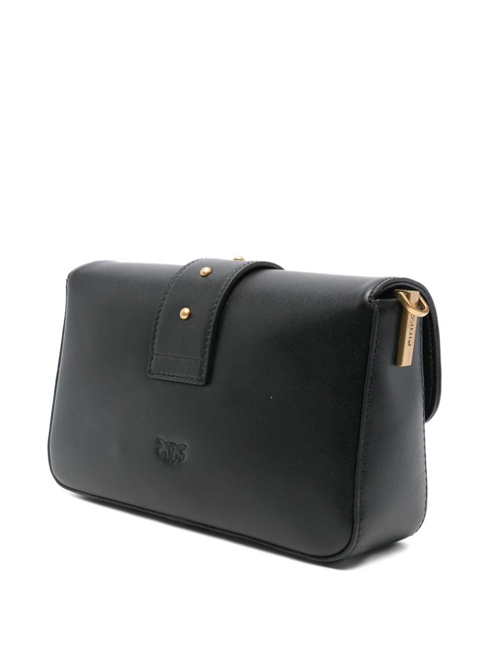 Medium Love Bag One Slouchy leather handbag with double shoulder strap 105824 A0QOZ99Q PINKO