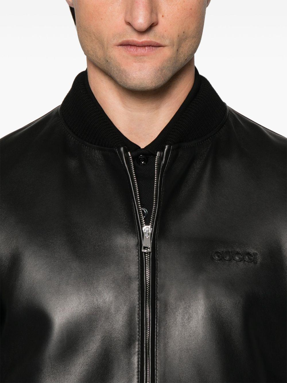Leather bomber jacket<BR/><BR/><BR/> 793181 XNA291060 GUCCI