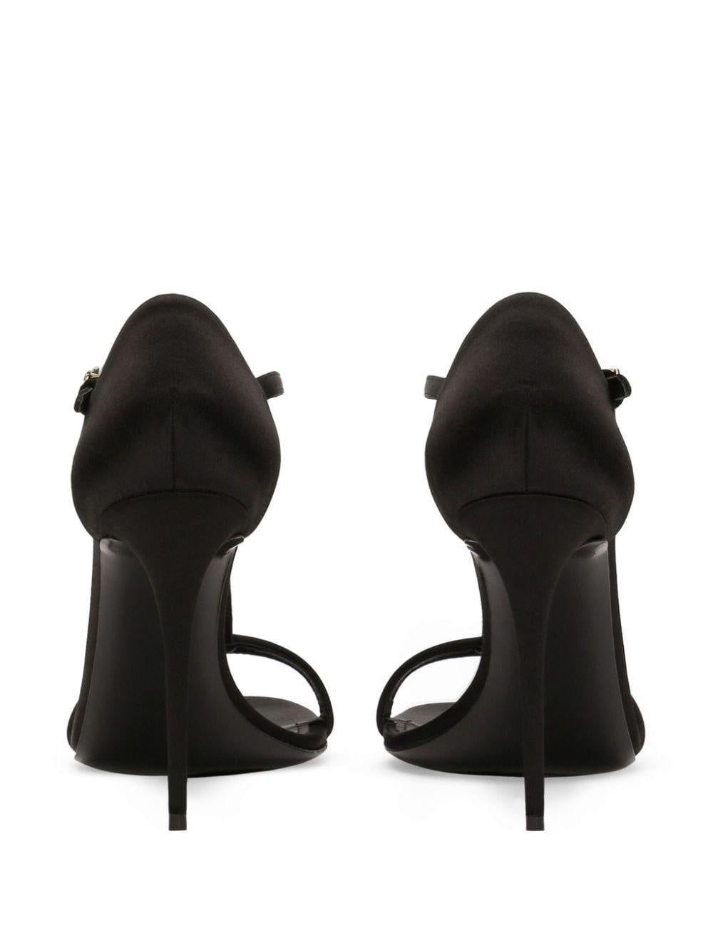 105mm satin T-bar sandals<BR/><BR/><BR/> CR1766 A763080999 DOLCE & GABBANA