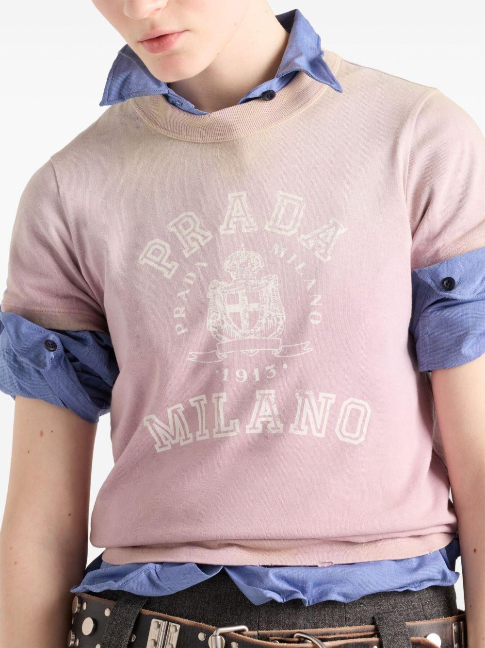 Prada Milano logo-print T-shirt 3557B 16XSF0203 PRADA