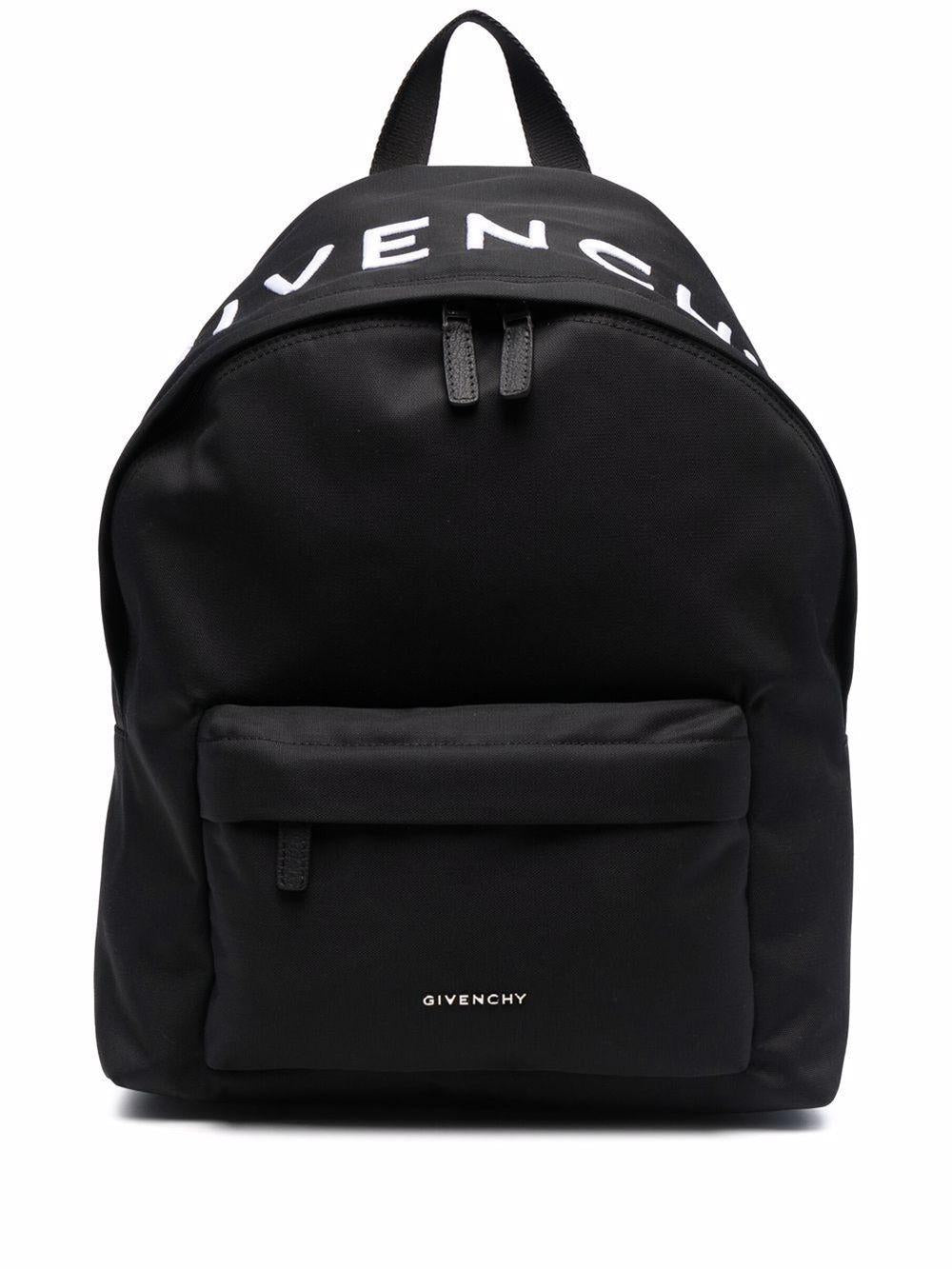 Black/white embroidered-logo backpack BK508HK1F5 001 GIVENCHY