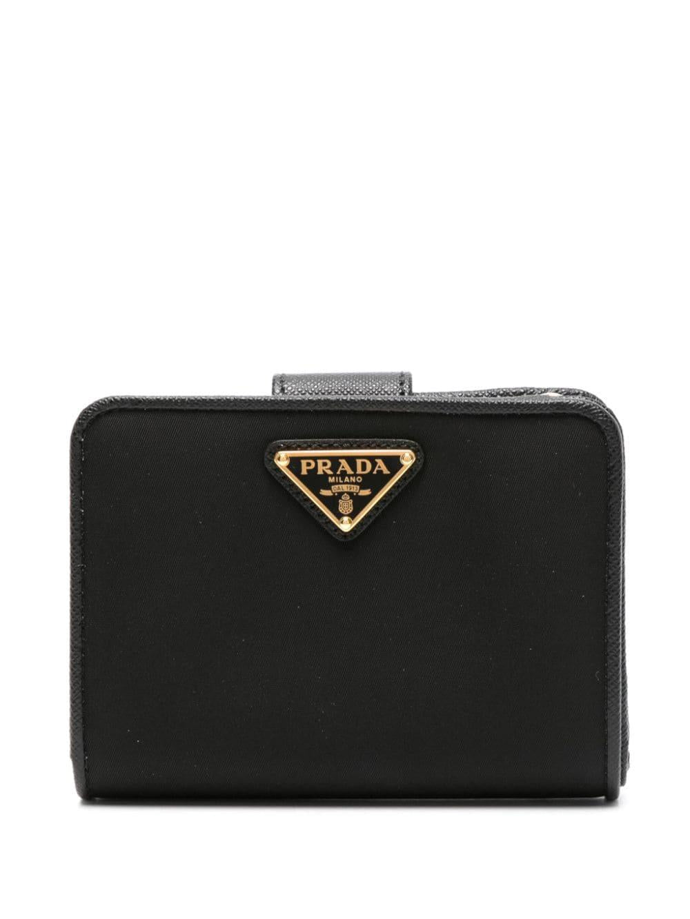 Enamel triangle-logo wallet<BR/><BR/><BR/> 1ML018 2DMIF0002 PRADA