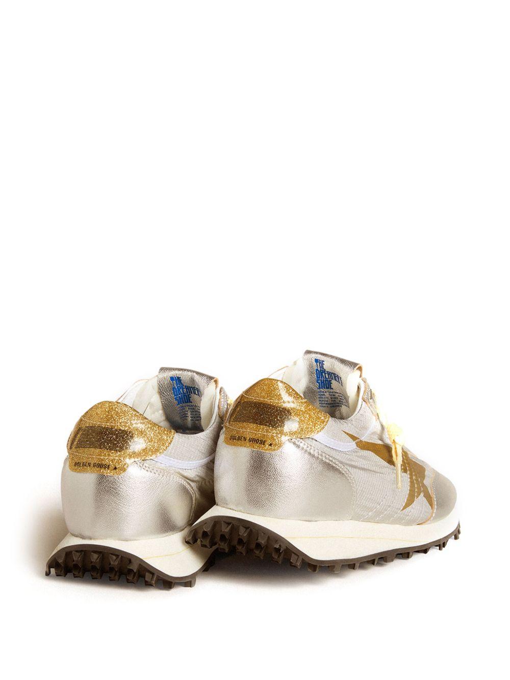 Marathon with silver ripstop nylon upper and gold sta GWF00683 F00549070138 GOLDEN GOOSE