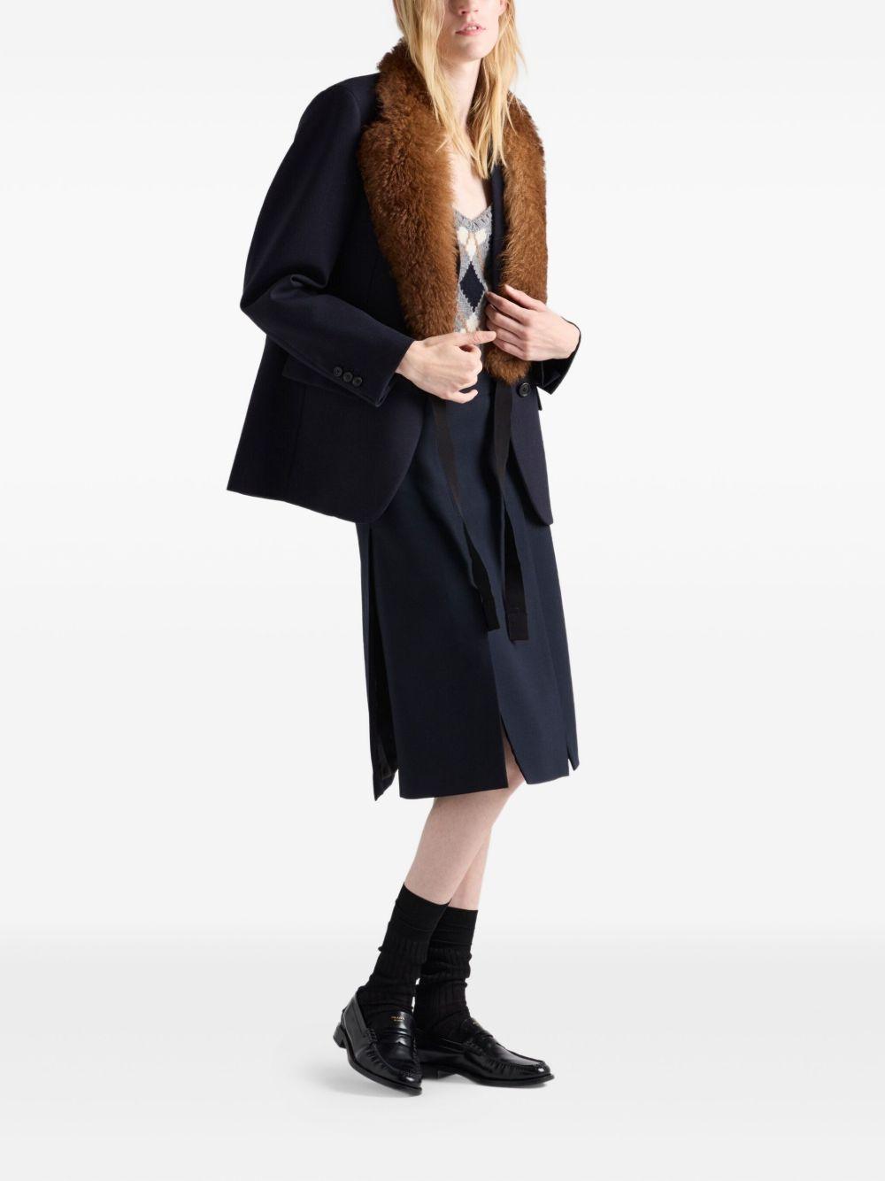Wool hopsack skirt P117ZS-OOO 17VZF0008 PRADA