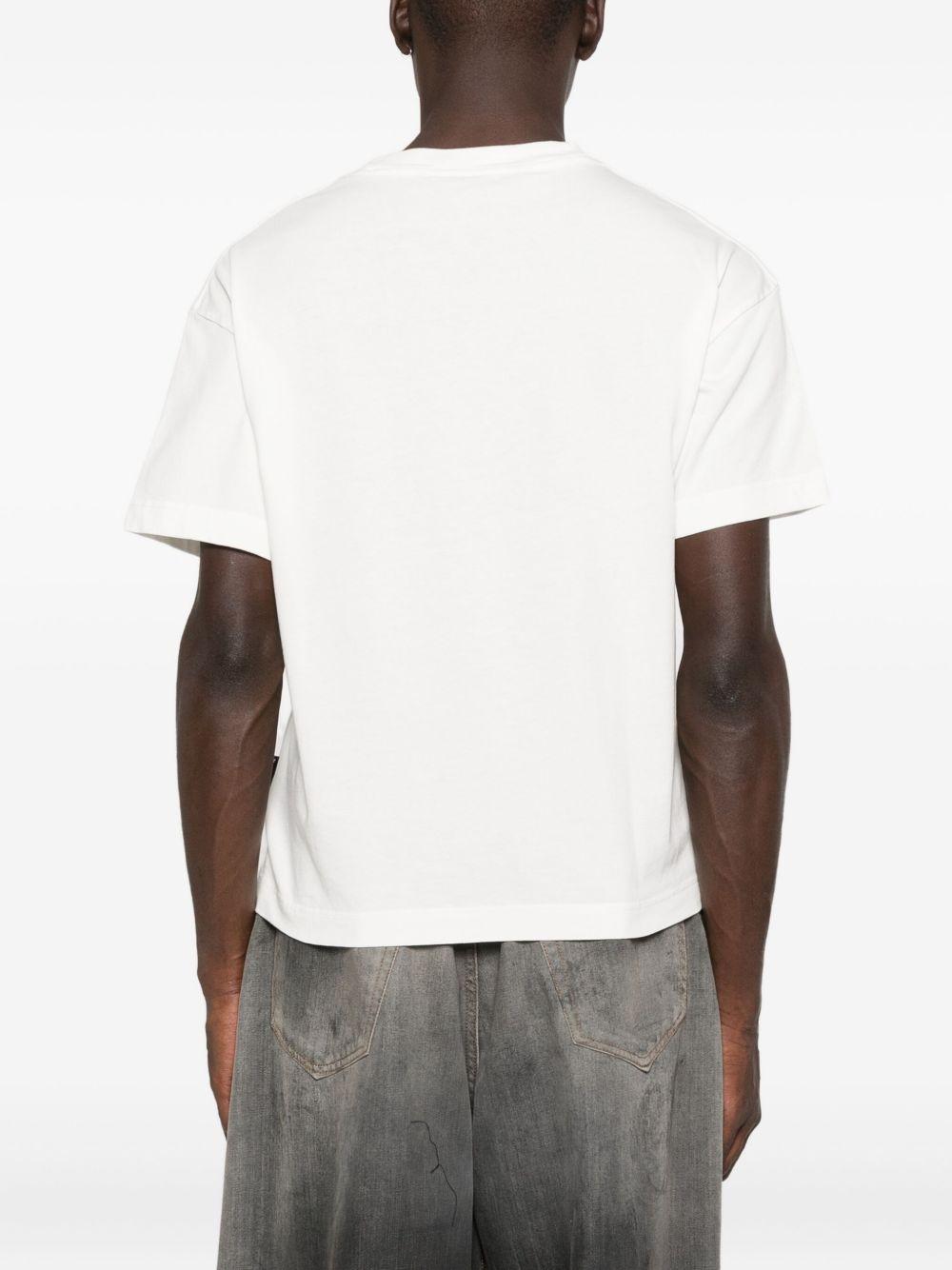 T-shirt with contrasting logo on the collar PMAA109F25JER009 0310 PALM ANGELS