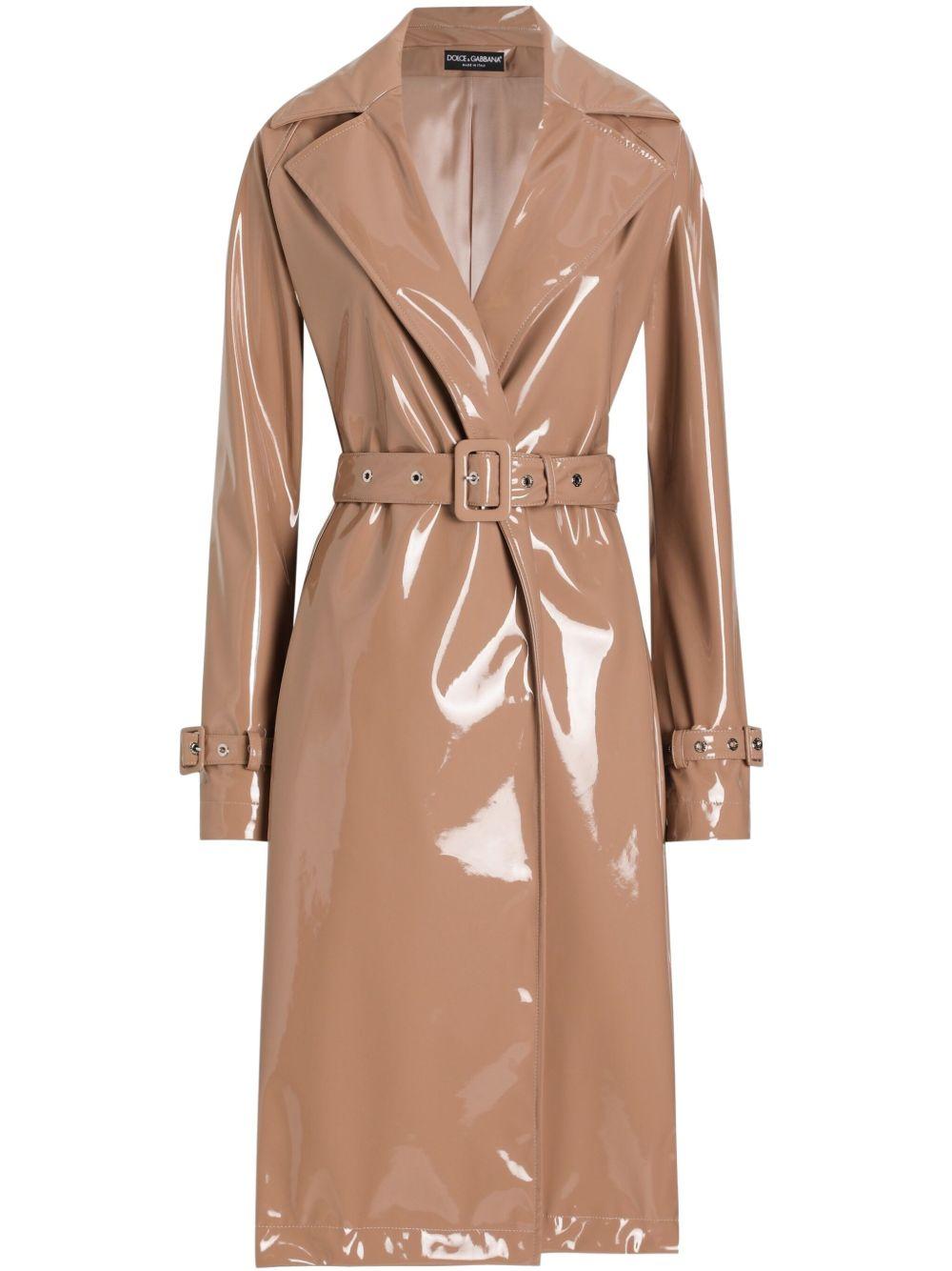 Coated faux leather trench coat F0W3WT FUSW7M0179 DOLCE & GABBANA