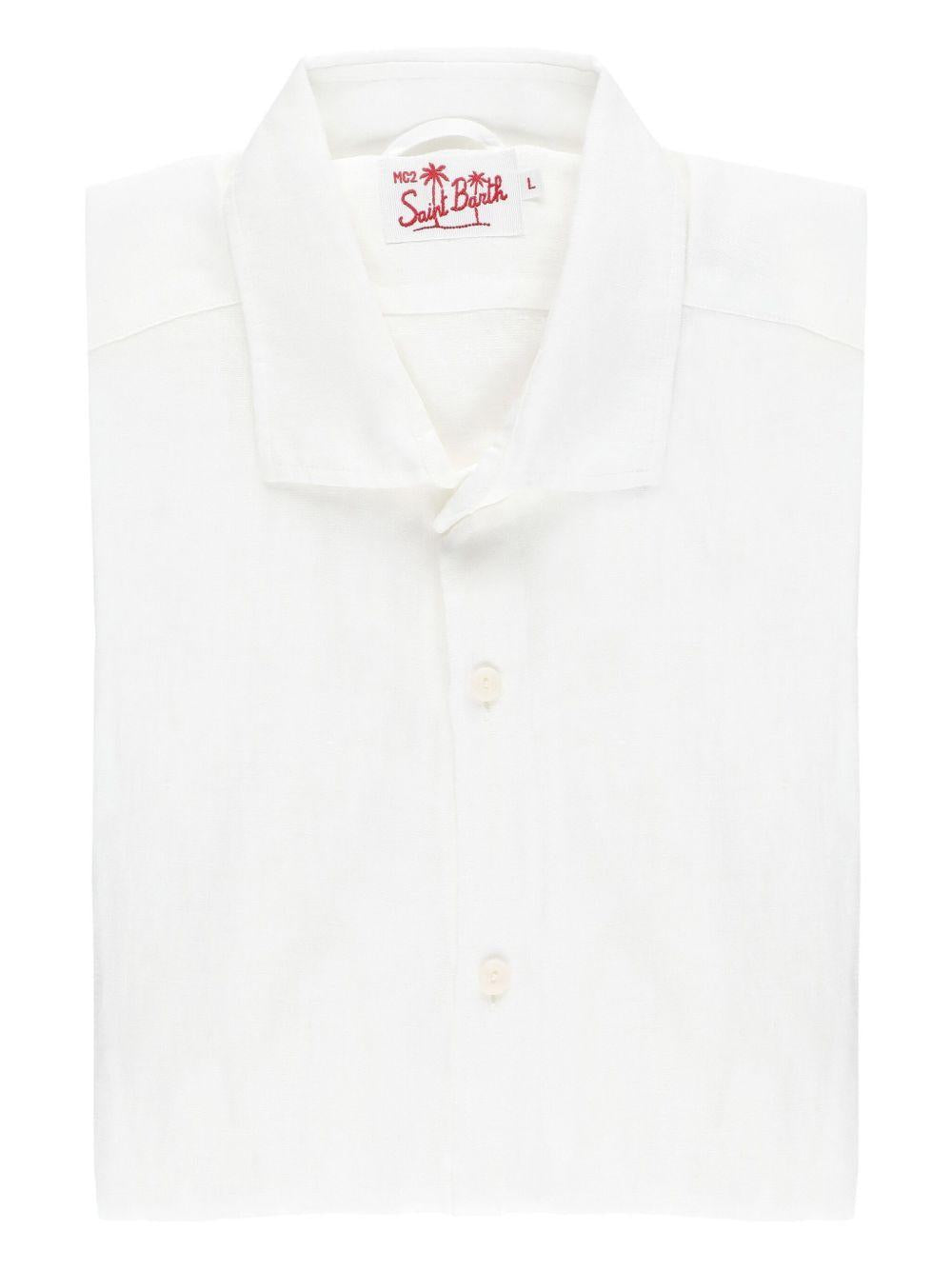Pamplona shirt PAMPLONA 01896HLINEN 01 WHITE MC2 SAINT BARTH