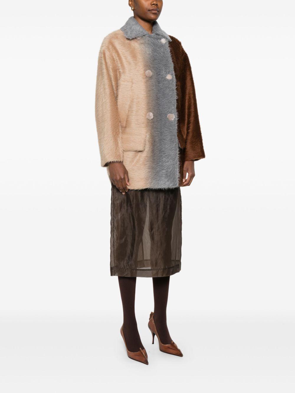 Double-breasted coat in alpaca and wool FJ7640 AYNSF1T6N FENDI
