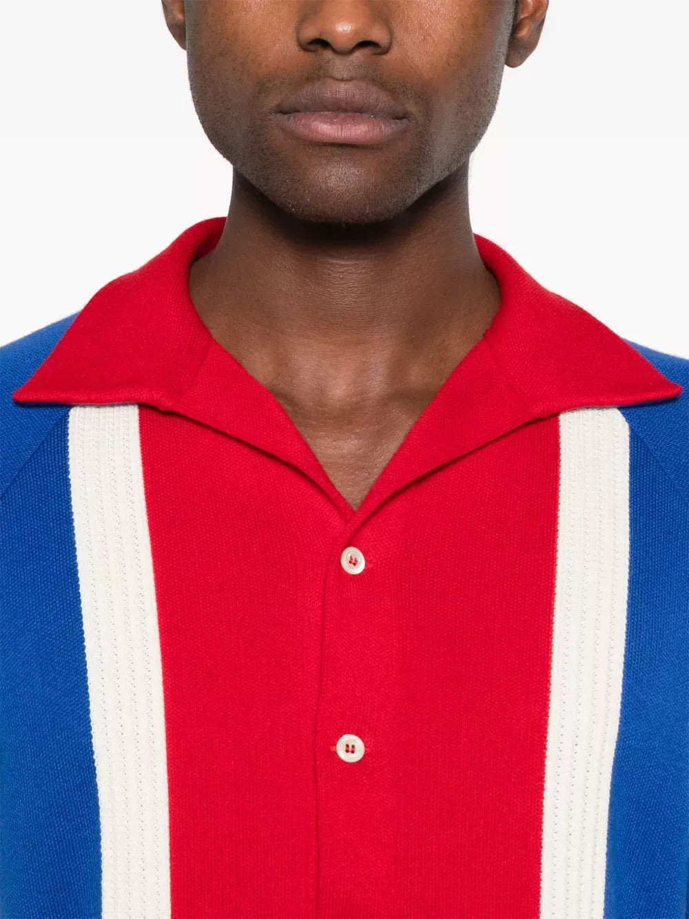 COTTON BOWLING SHIRT WITH CHEZ VALENTINO EMBROIDERY<BR/><BR/><BR/> 6V3KP03SAR5 RFJ VALENTINO GARAVANI