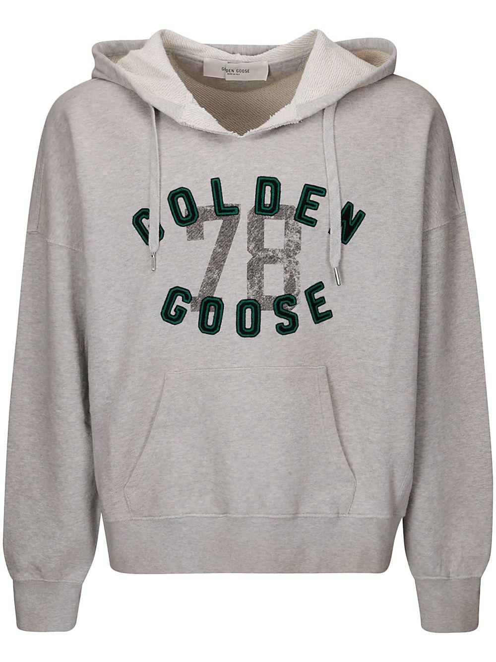 Logo-print hoodie<BR/><BR/><BR/> GUP02170 P00186160583 GOLDEN GOOSE