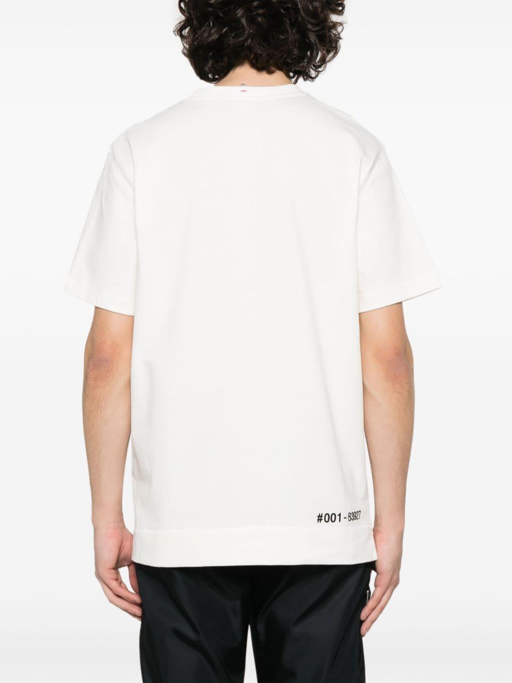 White logo-print cotton T-shirt 097 8C00002 83927041 MONCLER GRENOBLE