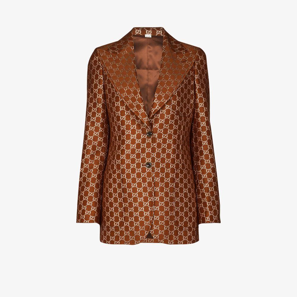 Blazer monopetto con motivo GG 626559 ZAD7L2086 GUCCI