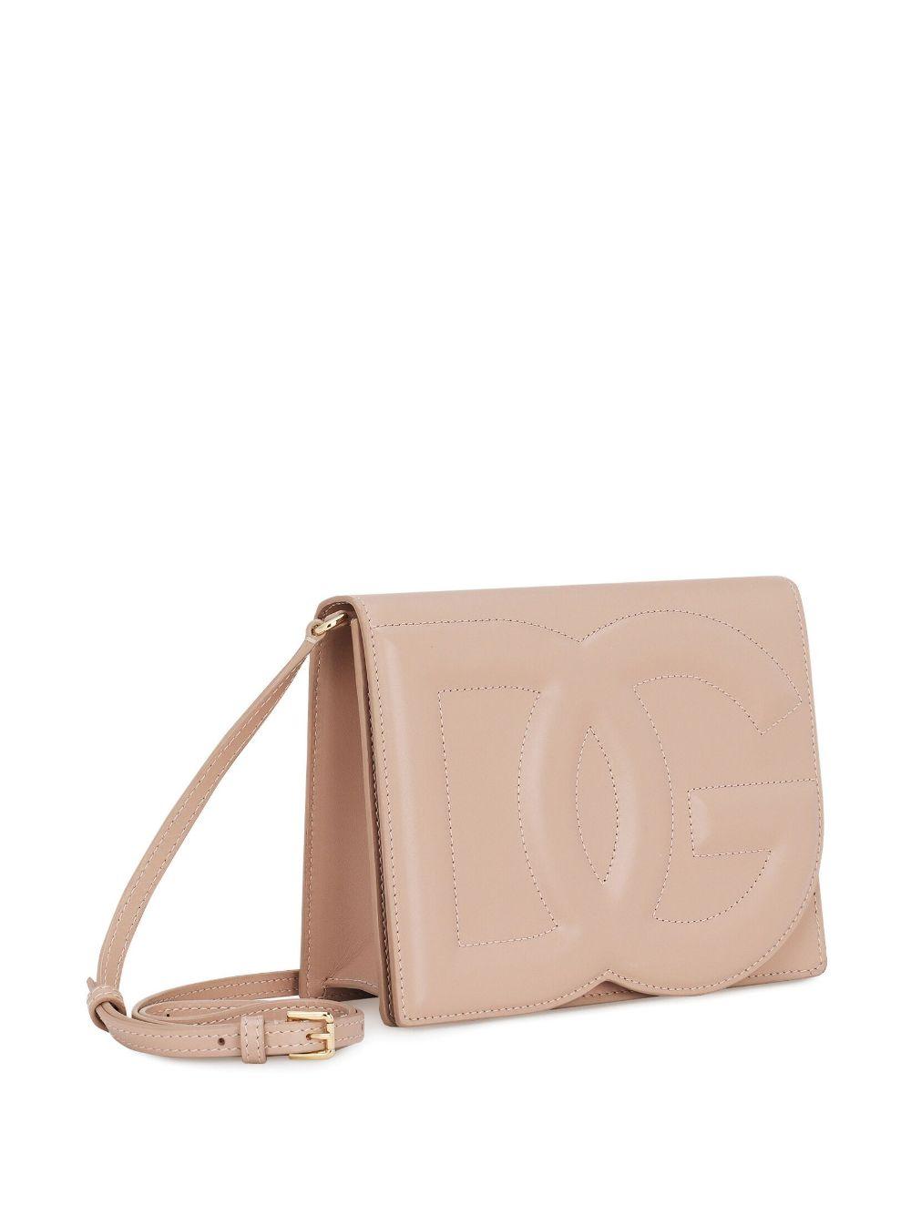 DG Logo leather crossbody bag<BR/><BR/><BR/> BB7287 AW57680402 DOLCE & GABBANA