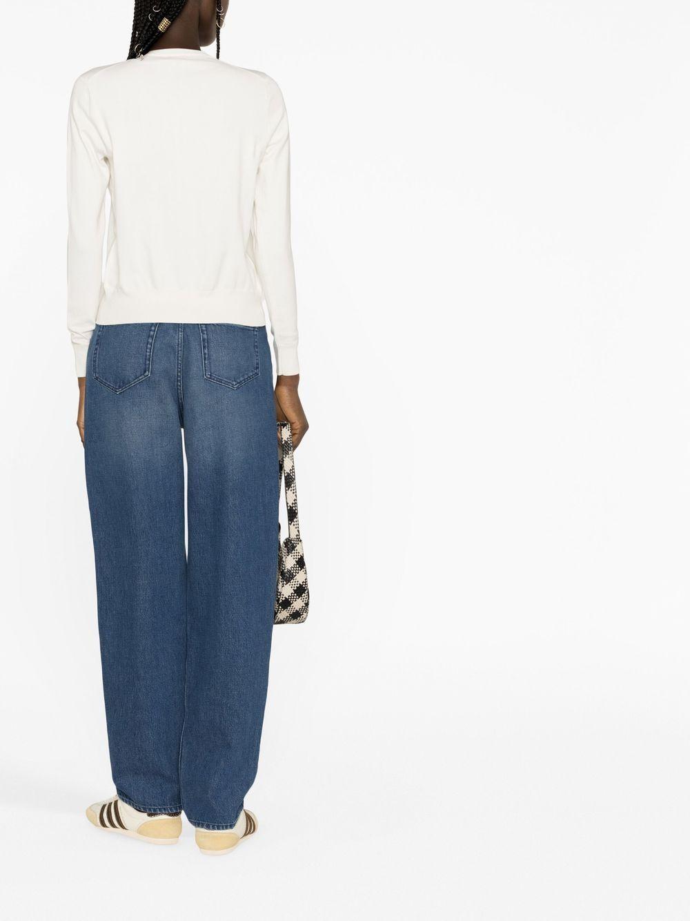 Logo-embroidered round-neck cardigan<BR/><BR/> 211891672001 COLLECTION CREAM POLO RALPH LAUREN