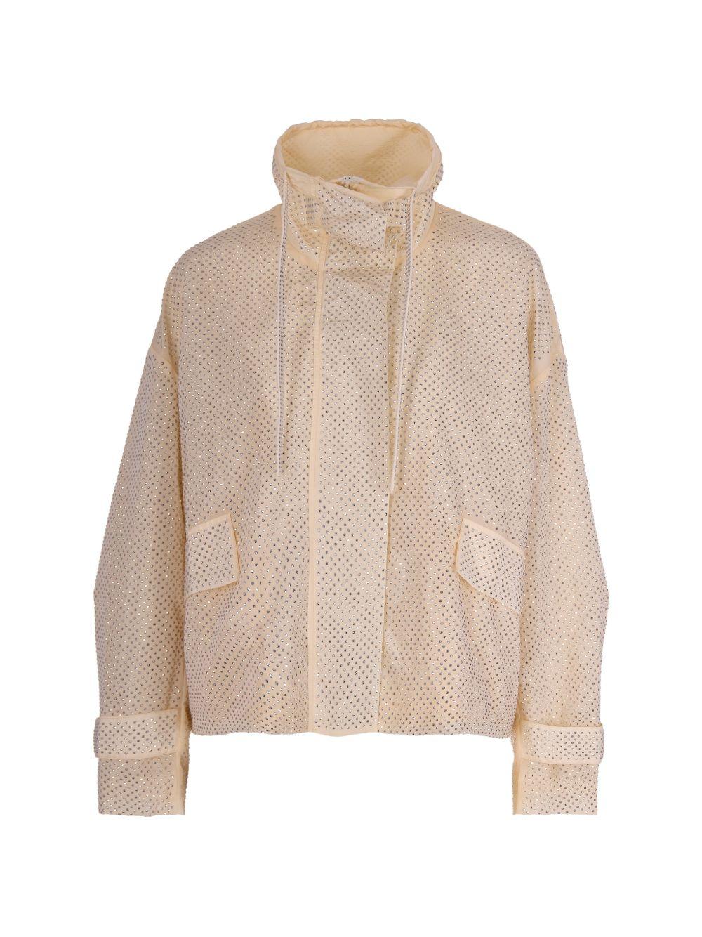 Blouson jacket with all-over micro studs 106166 A31VC00 PINKO
