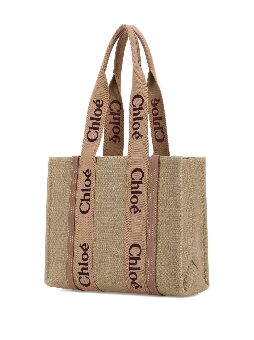 Woody tote bag in linen CHC23AS383L17 6L6 CHLOÉ
