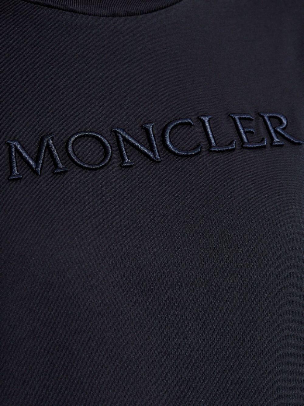 Embroidered tonal logo T-Shirt<BR/> K10938C00008 89AUO778 MONCLER